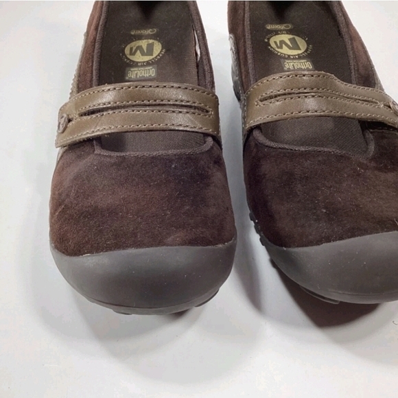 Merrell Women's Chocolate Brown Suede Loafers - Picture 4 of 8
